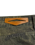GREEN CAMOUFLAGE DENIM BAGGY