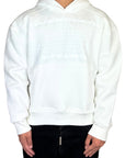 OVERCOME PRINT WHITE HOODIE