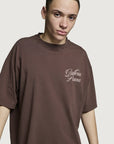 COSTA OVERSIZED T-SHIRT GALLERIA CORSIVO BROWN