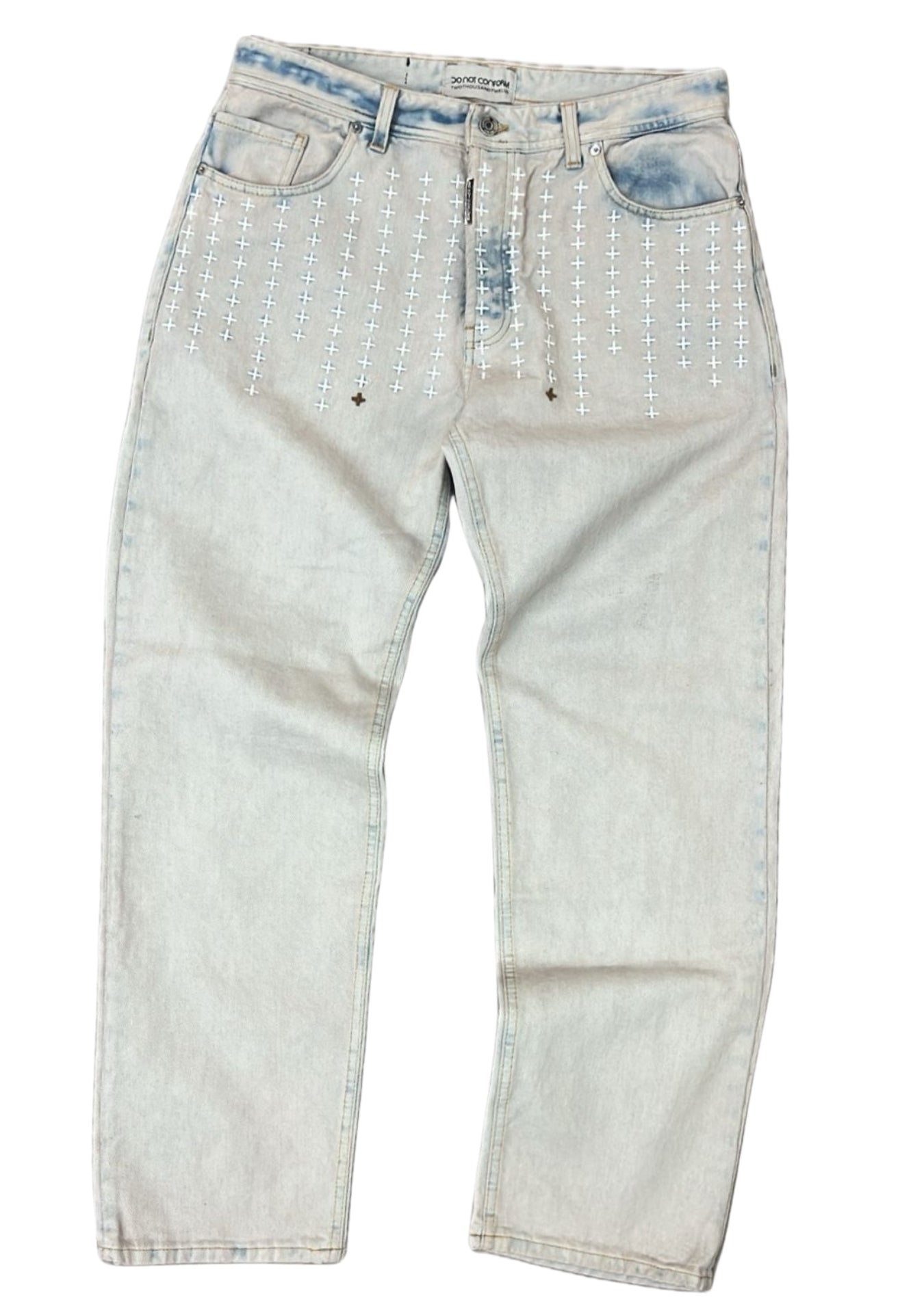 CHAMOMILE BAGGY CROSS EMBROIDERY