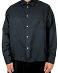 MINIMAL BLACK CROPPED SHIRT