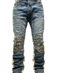 FLARE DENIM PEARLS AND RHINESTONES
