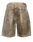 SHORTS BEIGE WAXED LEATHER
