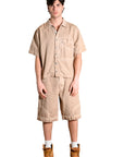 PATCH POCKET BEIGE SHIRT