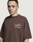 COSTA OVERSIZED T-SHIRT GALLERIA CORSIVO BROWN