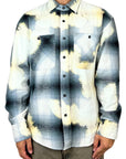 WORK SHIRT CHECK BLEACH GREY-BLACK