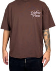 COSTA OVERSIZED T-SHIRT GALLERIA CORSIVO BROWN