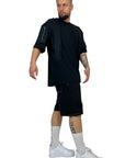 BLACK CONTRAST SHORTS