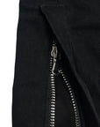 BLACK BIKER JEANS ZIPPERED