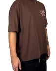 COSTA OVERSIZED T-SHIRT GALLERIA CORSIVO BROWN