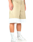 DOUBLE LAYER BEIGE SHORTS