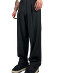 BLACK PANTS DOUBLE PINCES