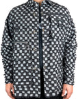 RIPPED CHECK GREY SHIRT