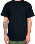 BLACK EMBROID T-SHIRT
