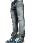 FLARE DENIM DEGRADE' GRAY WASH