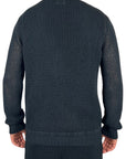 BLACK PERFORATED CARDIGAN