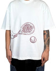 WHITE TENNIS RACKET TEE