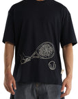 BLACK TENNIS RACKET TEE