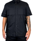BLACK SHIRT DOUBLE POCKET