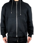 STUDIO DNC PRINT BLACK ZIP SWEATSHIRT