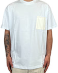 WHITE POCKET ECO LEATHER TEE