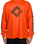ORANGE LONG SLEEVE PRINT ALL SIDES