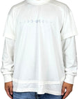 WHITE DOUBLE SLEEVE TEE
