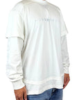 WHITE DOUBLE SLEEVE TEE