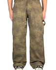 BROWN WORKED CROSTA PANTS