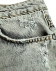 GREY DENIM SHORTS