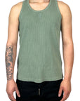 GREEN WASHED TANK