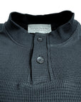 DOUBLE LAYER WAFFLE BLACK TEE
