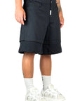 DOUBLE LAYER BLACK SHORTS
