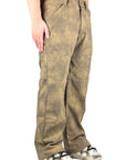 BROWN WORKED CROSTA PANTS
