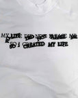 WHITE EMBROIDERY TEE MYLIFE
