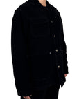 BLACK WORKED CROSTA JACKET