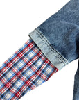 DENIM BASEBALL JERSEY SHIRT