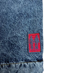 DENIM BASEBALL JERSEY SHIRT