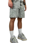 GREY DENIM SHORTS
