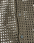 BROWN PERFORATED SHIRT