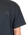 BLACK EMBROID T-SHIRT
