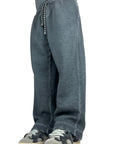 DARK GREY WASHED PANTS