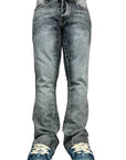 FLARE DENIM DEGRADE' GRAY WASH