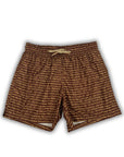 BROWN LOGOED SWIMSUIT