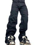 BLACK BAGGY OVER ADJUSTABLE