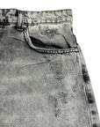 GREY DARK WASH CARGO SHORTS