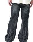 INFERNO CRYSTAL DENIM - BLACK