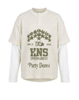 DOUBLE LAYER WAFFLE WHITE TEE