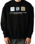NOW BLACK CREWNECK