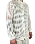 CREAM PERFORATED SHIRT